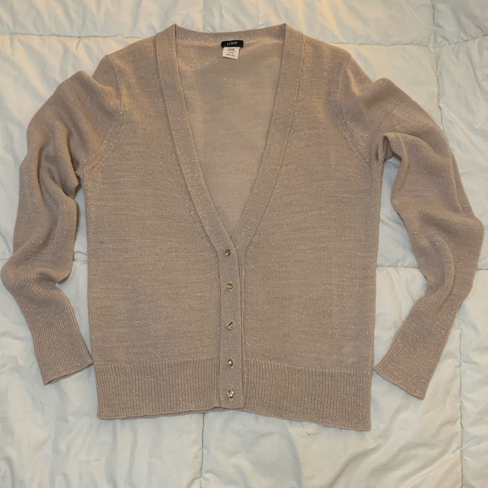 J. Crew v-neck cardigan with jewel buttons